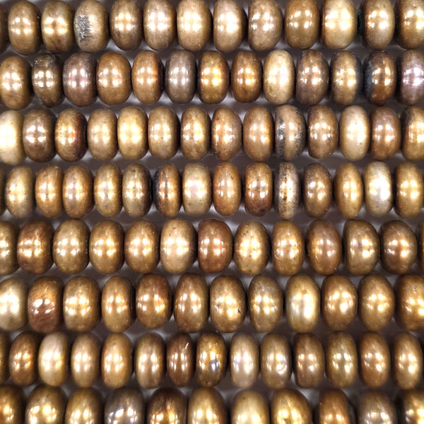FRESHWATER PEARL RONDELLE 8-9MM BROWN